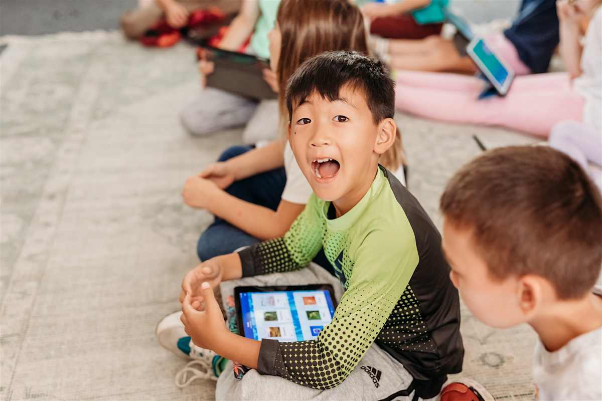 PS1 students at work in class