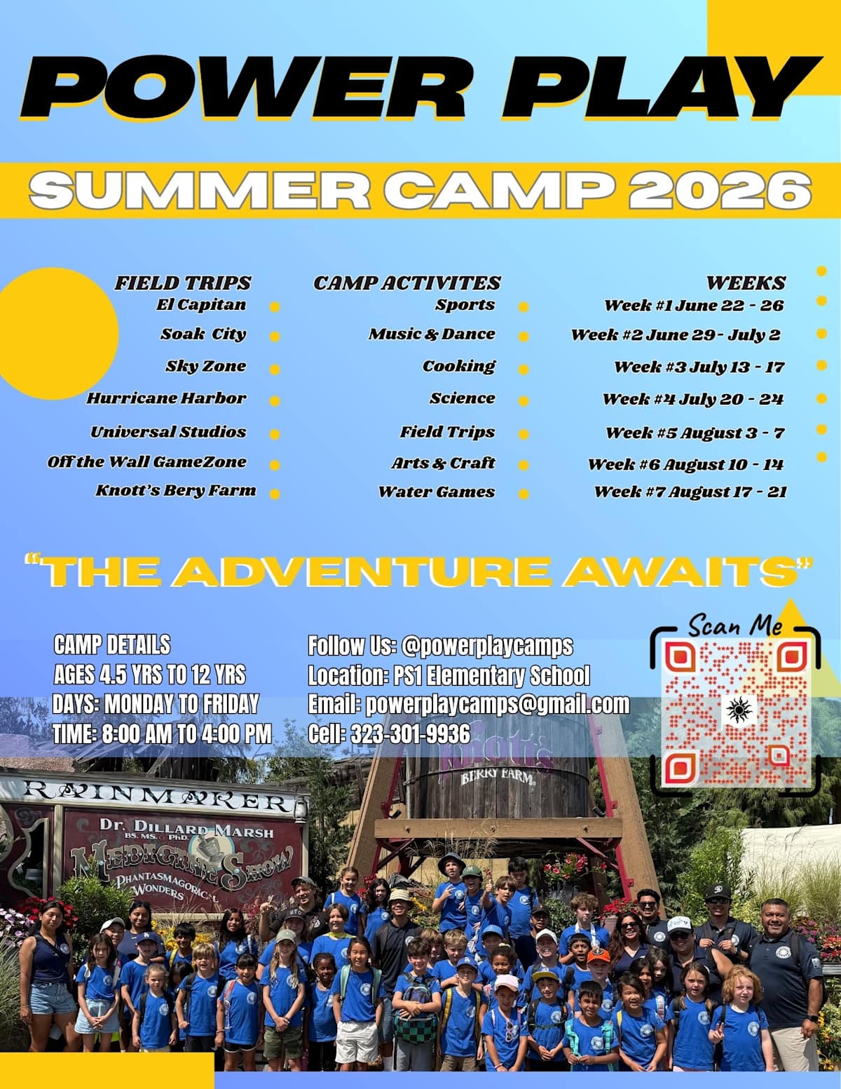 The Power Play Summer Camp 2026 flyer