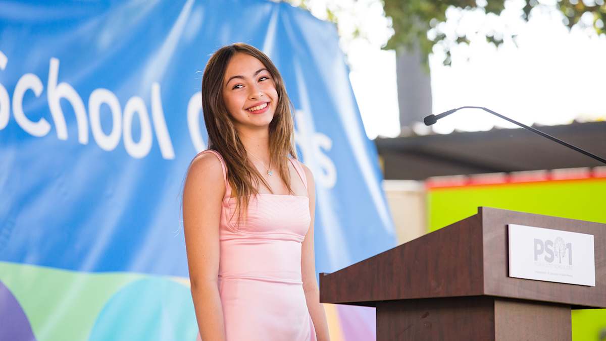 A PS1 sixth grader on Moving Up Day